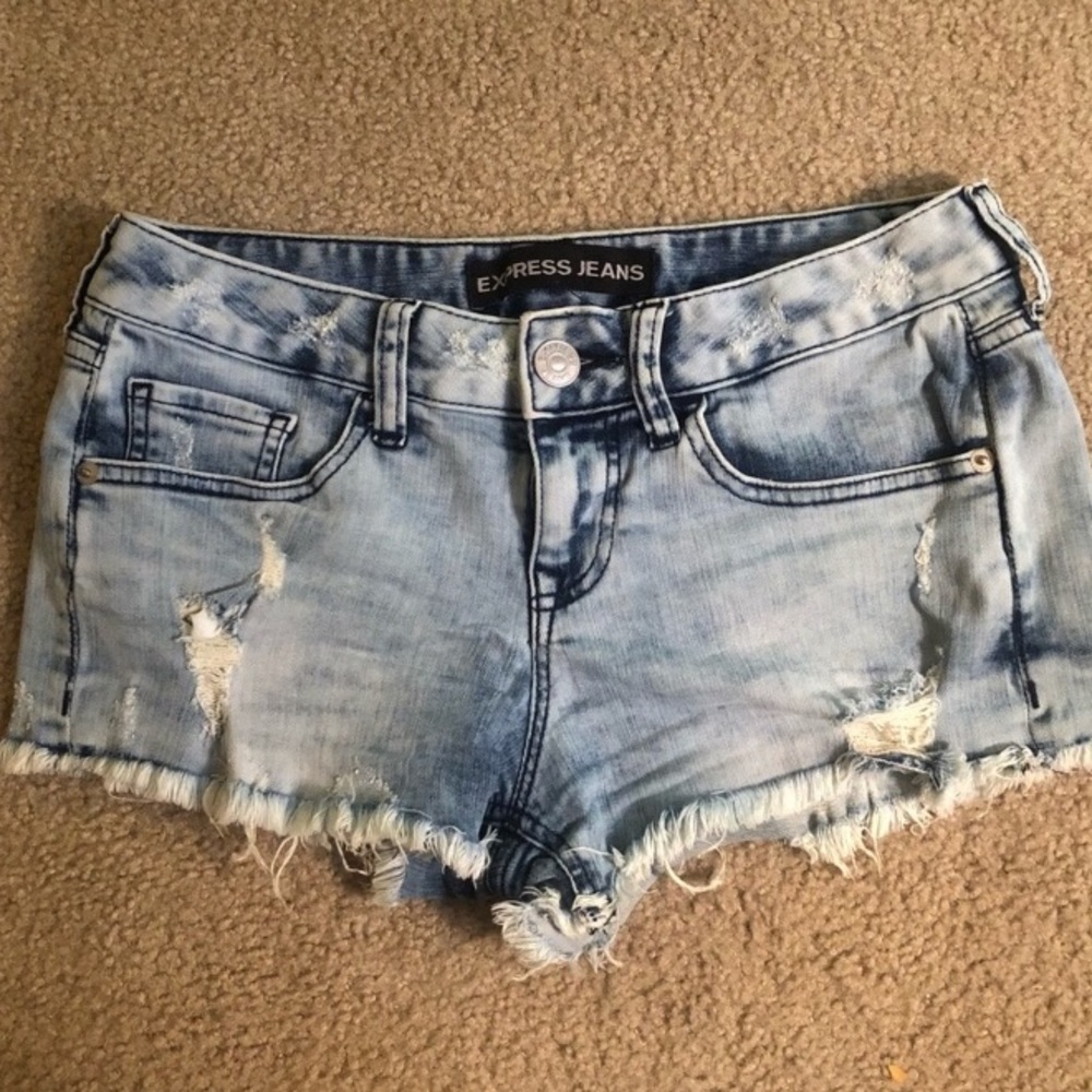 Express Acid Wash Shorts (size 2)